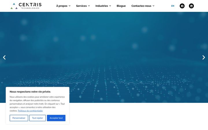 Screenshot of centristech.com