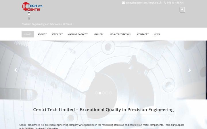 Screenshot of centritech.co.uk