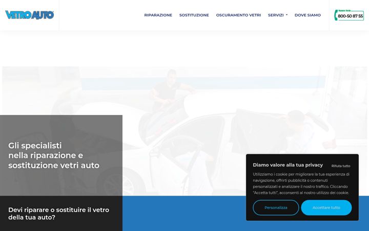 Screenshot of centrivetroauto.it