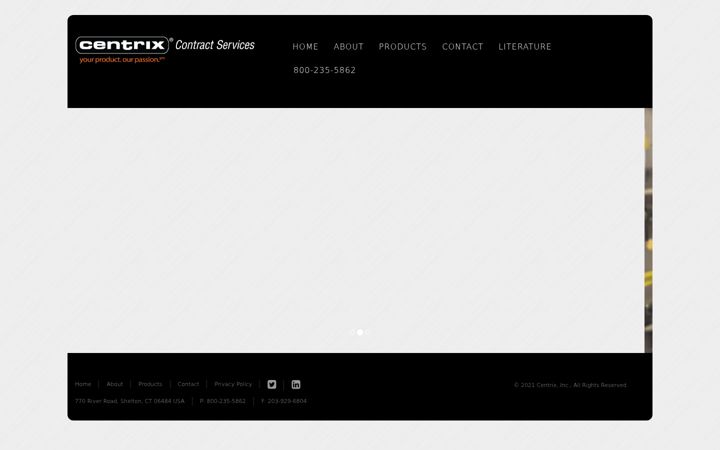 Screenshot of centrixcontractservices.com