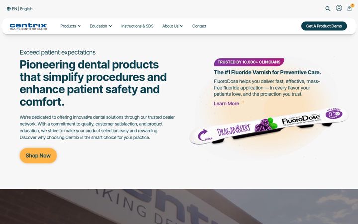 Screenshot di centrixdental.eu