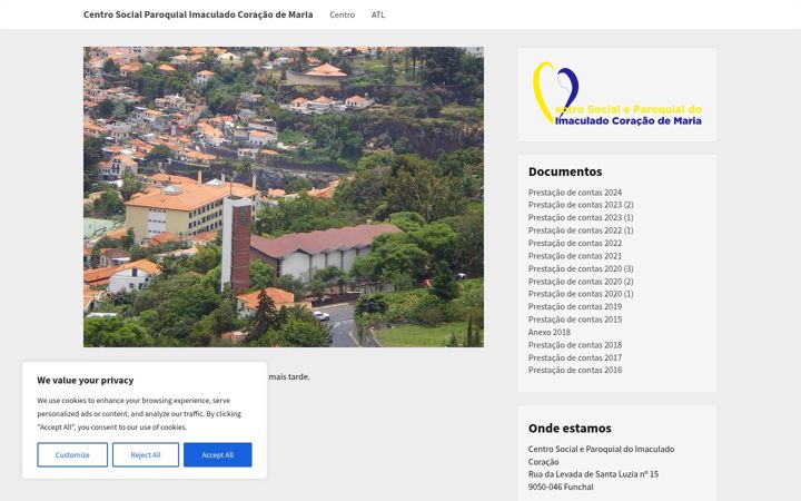 Screenshot of centro-social-paroquial-icm.com