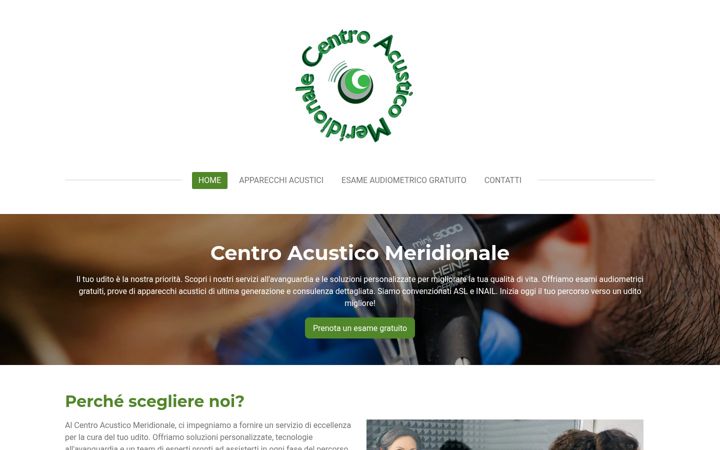 Skærmbillede af centroacusticomeridionale.it