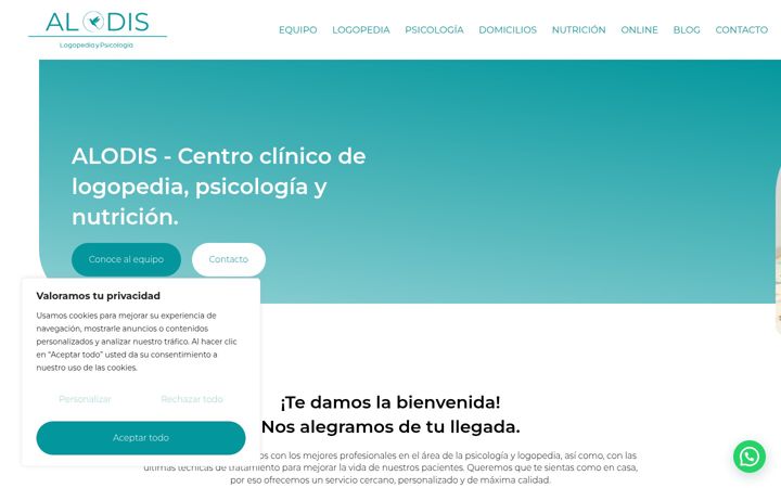Screenshot di centroalodis.es