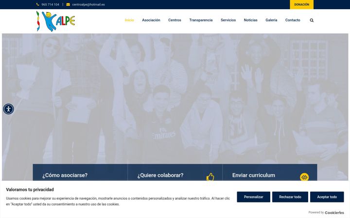 Screenshot di centroalpe.es