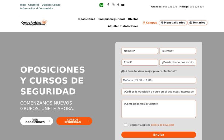 Screenshot of centroandaluz.net