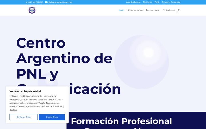 Screenshot of centroargentinopnl.com