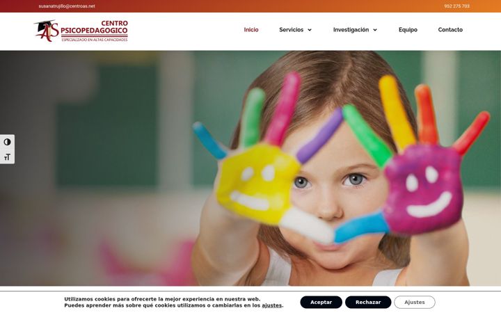Screenshot of centroas.net
