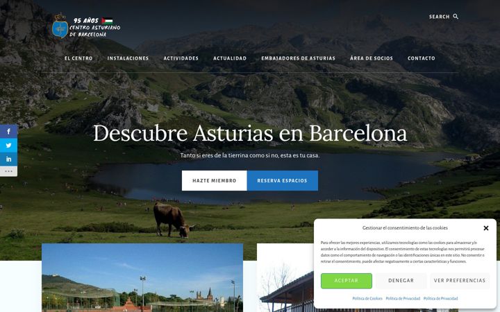 Screenshot of centroasturianobarcelona.com