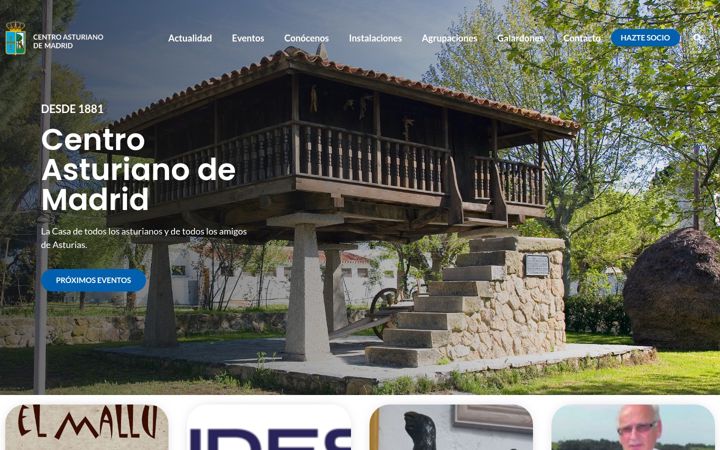 Screenshot di centroasturianomadrid.es