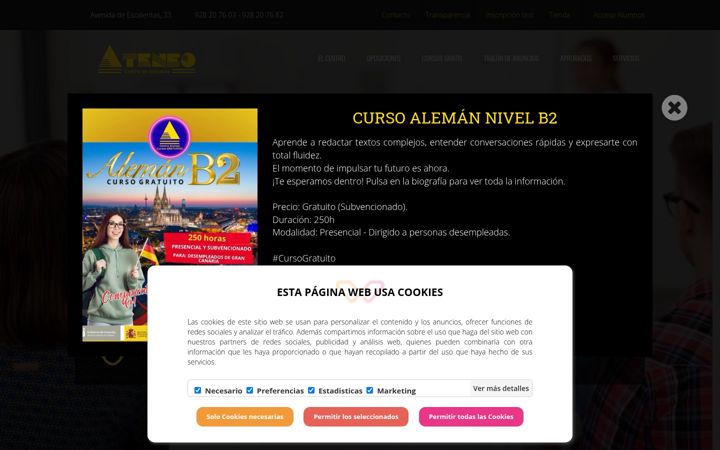 Screenshot of centroateneo.com