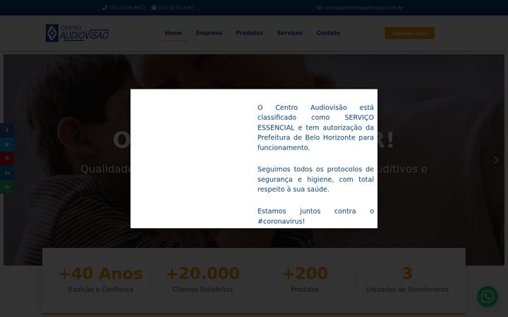 Screenshot von centroaudiovisao.com.br