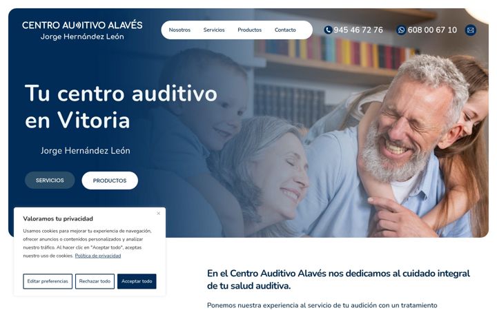 Screenshot of centroauditivoalaves.com