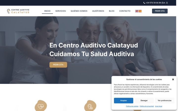 Screenshot di centroauditivocalatayud.es