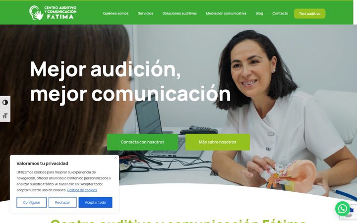 Screenshot di centroauditivofatima.es
