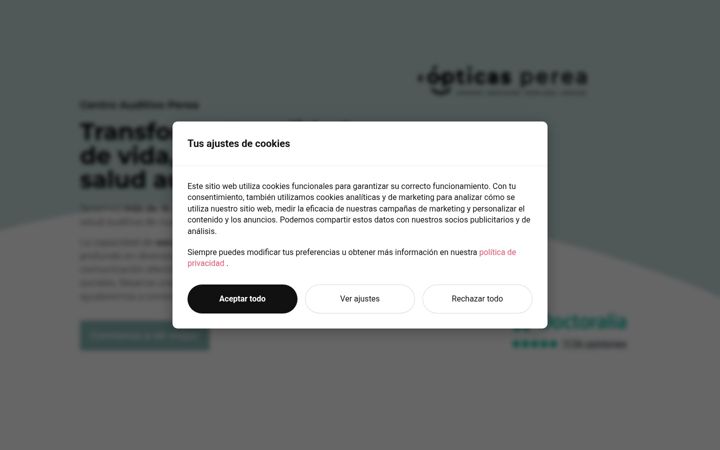 Screenshot of centroauditivoperea.com