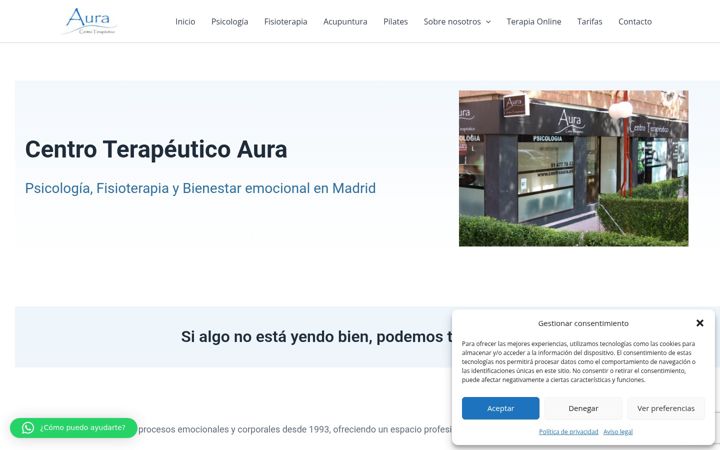 Kuvakaappaus sivustosta centroaura.es