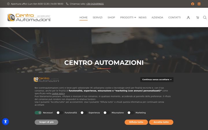 Screenshot of centroautomazioni.com