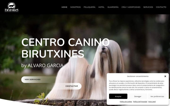 Screenshot of centrocaninobirutxines.com