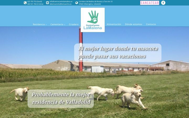 Posnetek zaslona centrocaninolamalena.es