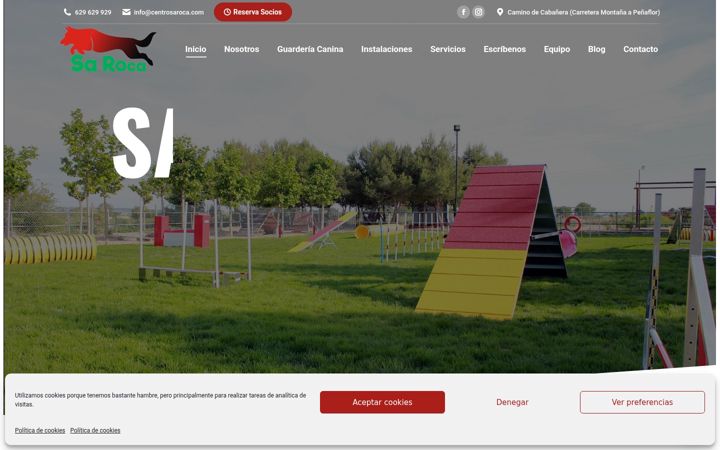 Screenshot of centrocaninosaroca.com