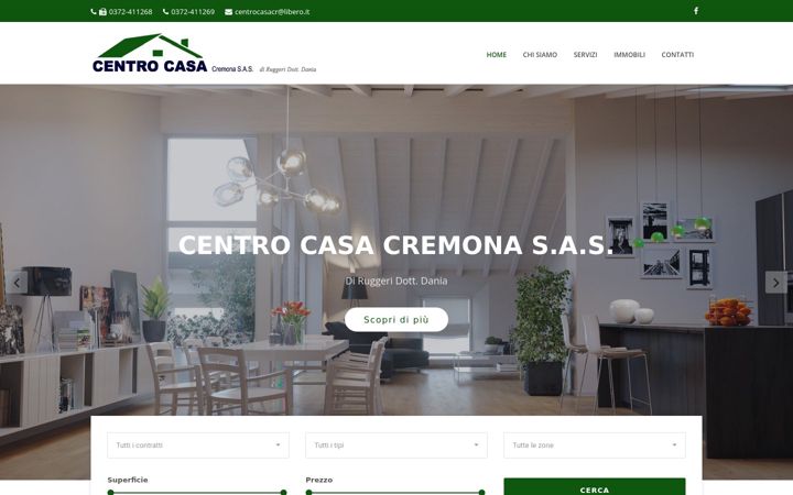 Skärmbild av centrocasacremona.it
