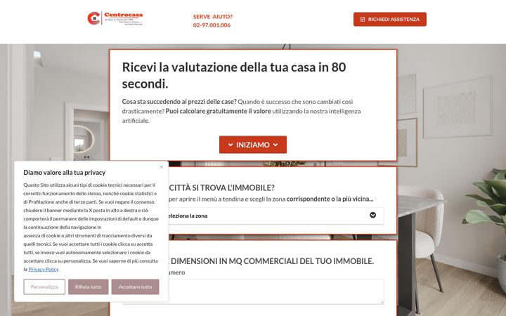 Screenshot of centrocasamagenta.com