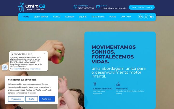 Screenshot stránky centrocb.com.br