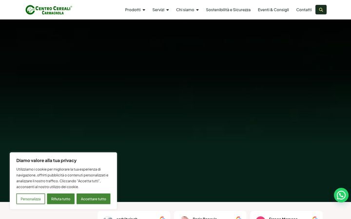 Screenshot of centrocerealicarmagnola.it