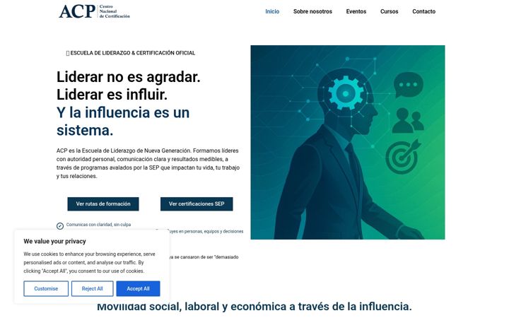 Snímek obrazovky centrocertificador.org