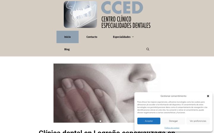 Screenshot of centroclinicoespecialidadesdentales.com