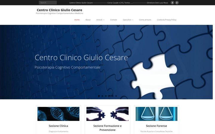 Screenshot of centroclinicogiuliocesare.it