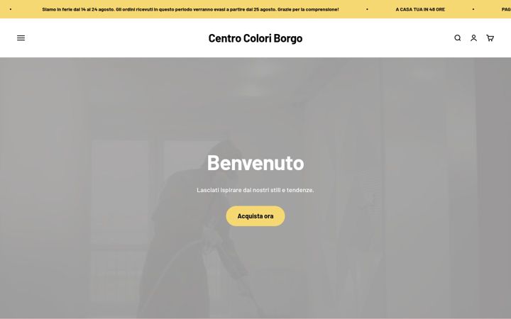 Screenshot of centrocoloriborgo.com