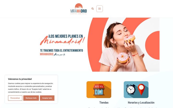Screenshot of centrocomercialmiramadrid.es