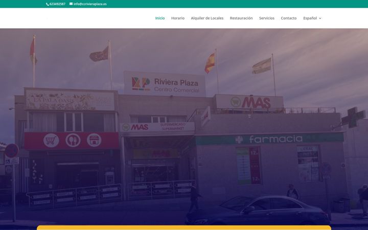 Captura de ecrã de centrocomercialrivieraplaza.es