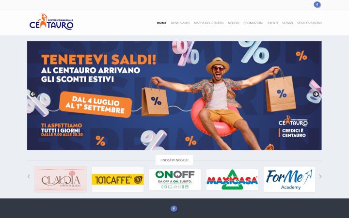 Screenshot of centrocommercialecentauro.it