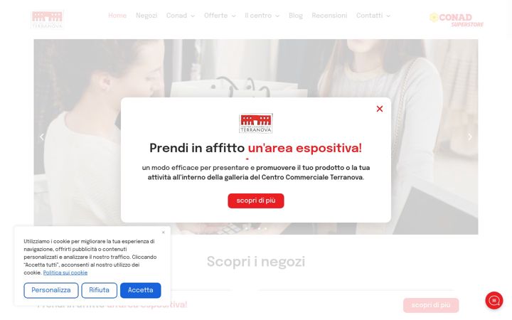 Screenshot of centrocommercialeterranova.it