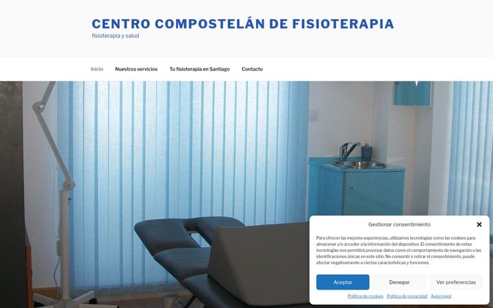 Captura de ecrã de centrocompostelandefisioterapia.es