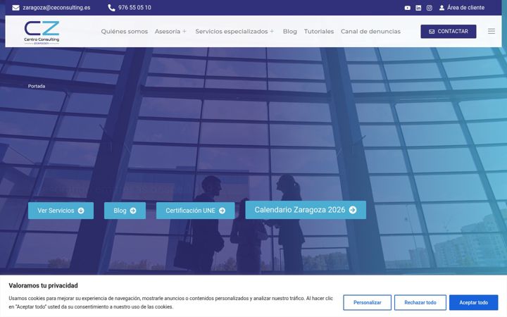 Captura de ecrã de centroconsulting.es