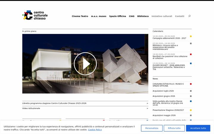 Screenshot of centroculturalechiasso.ch