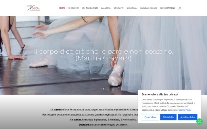Screenshot of centrodanzaacsd.it