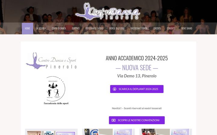 Screenshot of centrodanzapinerolo.com