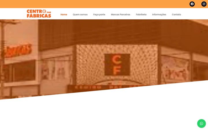 Screenshot stránky centrodasfabricas.com.br