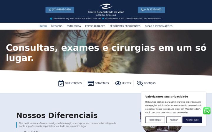 Screenshot of centrodavisaonet.com.br