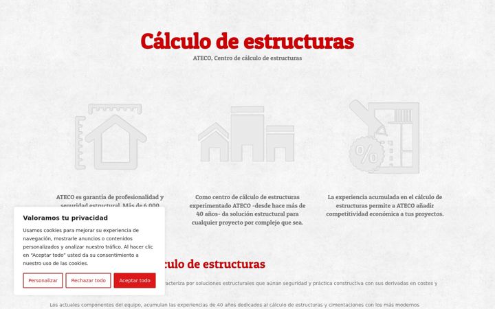 Screenshot of centrodecalculodeestructuras.com