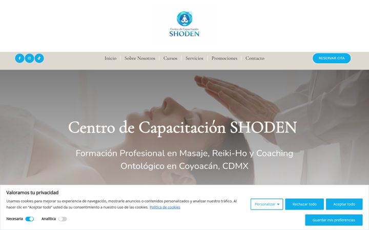 Screenshot of centrodecapacitacionshoden.com