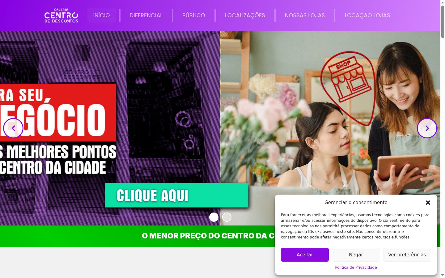 Screenshot tal-banner tal-kunsens muri qabel kwalunkwe interazzjoni