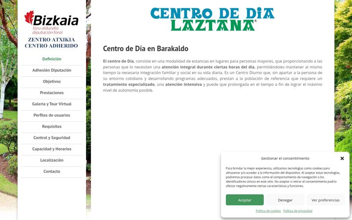 Screenshot of centrodedialaztana.com
