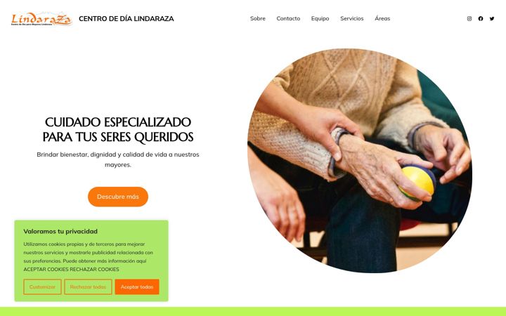 Captura de ecrã de centrodedialindaraza.es