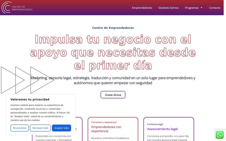 Screenshot of centrodeemprendedores.com